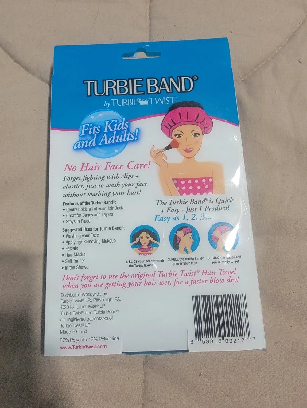 Turbie Twist Turquoise Blue Turbie Band - New